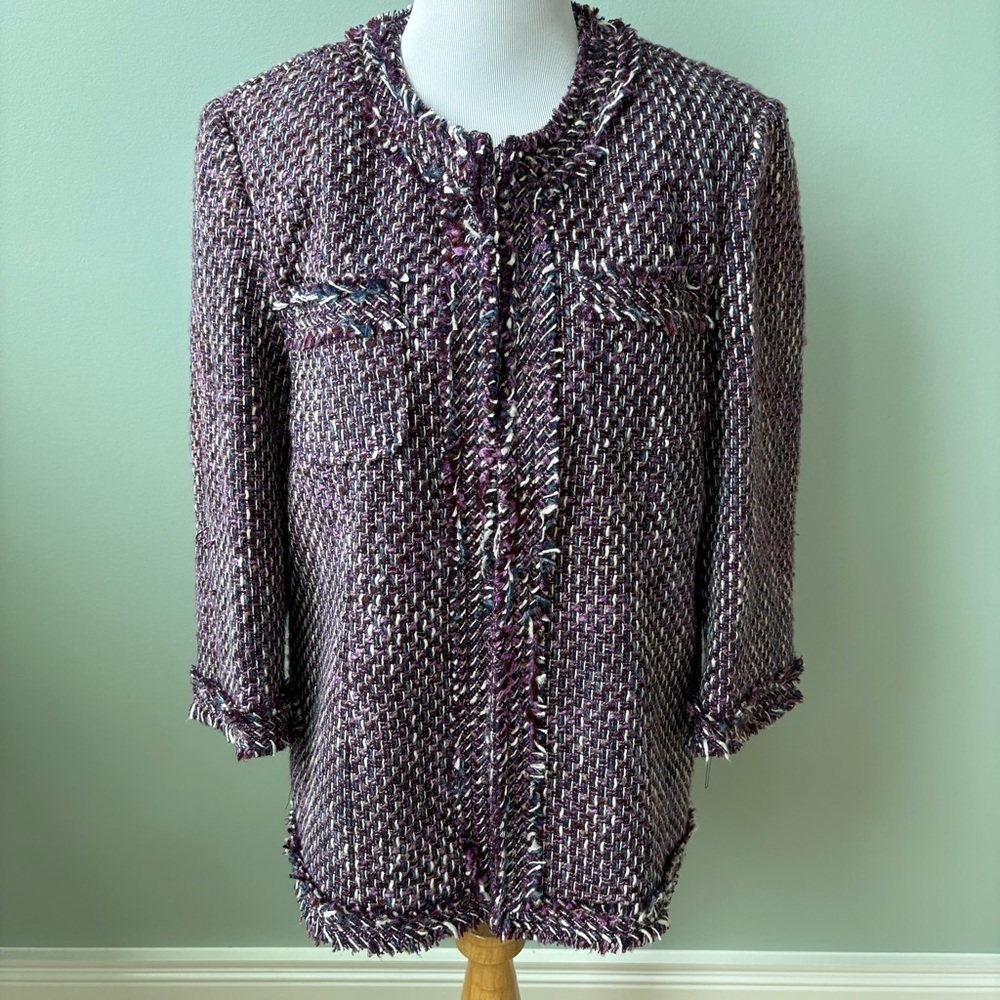 Alfred Dunner Office Tweed Woven Jacket Wmn’s Sz 12